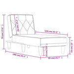 vidaXL Chaise longue noir velours
