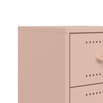 vidaXL Tables de chevet 2 Pièces rose 36x39x43 5 cm acier