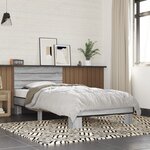 vidaXL Cadre de lit sans matelas sonoma gris 100x200 cm