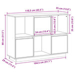 vidaXL Buffet Blanc 110 5x35x80 cm Bois massif de pin