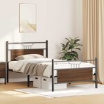 vidaXL Cadre de lit sans matelas chêne marron 100x200 cm