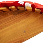 vidaXL Chaise longue à bascule avec coussin en bois massif d'acacia