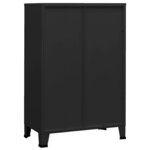 vidaXL Coffre de rangement industriel Noir 75x40x115 cm Métal