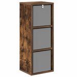 vidaXL Buffet avec tiroir Chêne fumé 25 5 x 22 x 69 5 cm