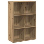 vidaXL Bibliothèque/Buffet chêne artisanal 66x30x98 cm bois ingénierie