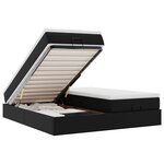 VidaXL Cadre de lit ottoman avec matelas noir 160x200 cm similicuir