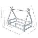 Lit cabane enfant NAKANA 90 x 190 beige