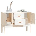 vidaXL Buffet Blanc 110x40x78 cm Bois massif de pin