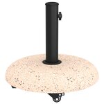 vidaXL Base de Parasol sur Roues pour poteaux de 37/42/52/58mm en Béton Jaune