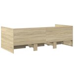 vidaXL Lit de jour avec tiroirs sans matelas chêne sonoma 100x200 cm