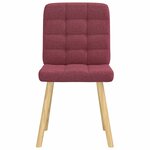 vidaXL Chaises à manger lot de 4 rouge bordeaux tissu