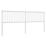 vidaXL Tête de lit métal blanc 200 cm