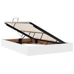 vidaXL Lit avec rangement et LED avec matelas Blanc pur 140 x 190 cm