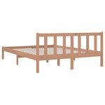 vidaXL Cadre de lit Marron miel Bois pin massif 120x190cm Petit Double