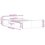 vidaXL Cadre de lit sans matelas vieux bois 135x190cm bois ingénierie