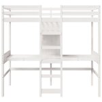 vidaXL Cadre de lit superposé sans matelas blanc 75x190 cm pin massif