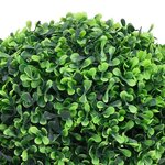 vidaXL Plantes de buis artificiel 2 Pièces avec pots Boule Vert 27 cm