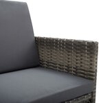 vidaXL Chaises de jardin lot de 2 avec coussins Résine tressée Gris