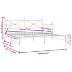 vidaXL Lit de jour avec gigogne sans matelas noir 100x200 cm acier