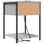 vidaXL Cabinet de chevet avec tiroir 2 Pièces Sonoma gris 42 x 41 x 56 cm