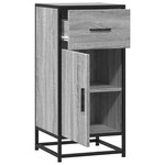 vidaXL Buffet sonoma gris 35 5x35x76 cm bois d'ingénierie et métal
