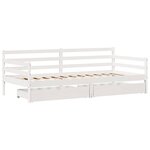 vidaXL Lit de jour avec tiroirs sans matelas 80x200 cm bois massif