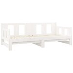 vidaXL Lit coulissant sans matelas blanc bois de pin solide