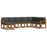 vidaXL Ensemble de canapés d'extérieur 8 pc Naturel et Anthracite