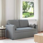 vidaXL Canapé Gris clair 139 x 78 x 80 cm tissu