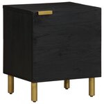 vidaXL Tables de chevet 2 Pièces noir 40x33x46 cm bois de manguier solide