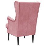 vidaXL Fauteuil Rose Velours