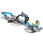 Cars double circuit rust-eze motorisé 45 cm de long - 1 véhicule flash mcqueen inclus