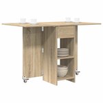 vidaXL Table à dîner 115 x 70 x 75 cm Bois d'ingénierie Chêne Sonoma