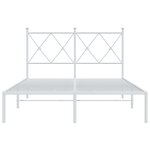 vidaXL Cadre de lit métal sans matelas et tête de lit blanc 120x200 cm