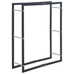 vidaXL Portant de bois de chauffage Noir 80x25x100 cm Acier