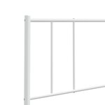 vidaXL Tête de lit métal blanc 180 cm