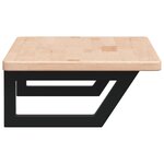 vidaXL Étagère de vasque murale acier et bois de chêne massif