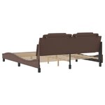 vidaXL Cadre de lit avec lumières LED marron 180x200 cm similicuir