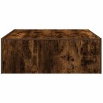 vidaXL Table basse Chêne fumé 100x100x35 cm Bois d'ingénierie