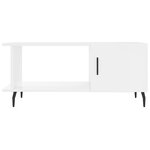 vidaXL Table basse Blanc brillant 90x50x40 cm Bois d'ingénierie