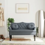 vidaXL Banc avec coussins gris foncé 120 5x65x75 cm velours