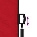 vidaXL Auvent latéral rétractable rouge 200x600 cm