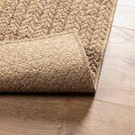 vidaXL Tapis ZIZUR beige 120x120 cm aspect de jute intérieur extérieur