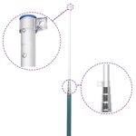 vidaXL Mât de drapeau télescopique Argenté 5 5 m Aluminium