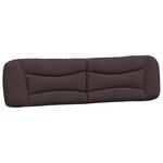 vidaXL Coussin de tête de lit marron foncé 200 cm tissu