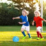 Johntoy B0908 - Sport Active Ballon de football Taille 5  420 Grammes  bleu