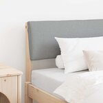 vidaXL Tête de lit capitonnée Gris clair 90 cm Pin massif