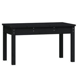 vidaXL Banc de jardin noir 80x44x45 cm bois massif de pin