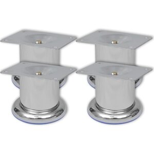 vidaXL Pieds ronds de canapé 4 Pièces Chrome 60 mm