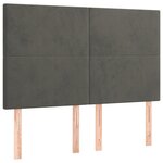 vidaXL Cadre de lit avec tête de lit Gris foncé 140x200 cm Velours